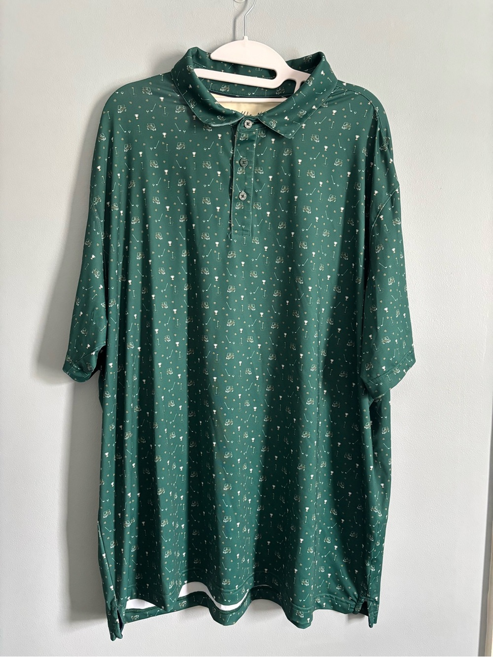 Walter Hagen Forest Green Polo with Micro Print
